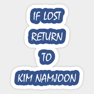 if lost return to rm Sticker